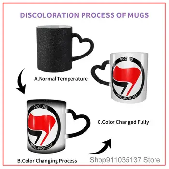 

Proud Antifascist coffee K mugs glass cups tazas set disposable solo holder donut термос hot water bottle tumbler cup wall glass