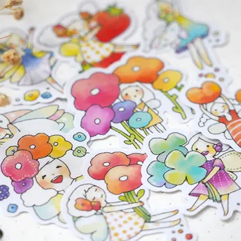 

20Pcs Cartoon Cute Fairy Flower Girl Sticker DIY Craft Scrapbooking Album Junk Journal Happy Planner Decorative Stickers