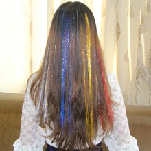 9 цветов/партия волос провода флэш-расширение, чтобы осветить парик с длинными волосами вечерние аксессуары для укладки волос