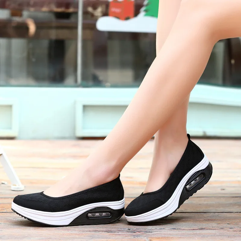 Прогулочная обувь из сетчатого материала на плоской подошве; Zapatos De Mujer; модные кроссовки; женская обувь; женские кроссовки; спортивная женская обувь; удобная дышащая обувь - Цвет: black