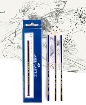 

Faber Castell 12 Gold Faber 1221 Hexagon Graphite Pencil 5H-8B 14 Hardness Black 12Pcs Writing Drawing Sketching Germany