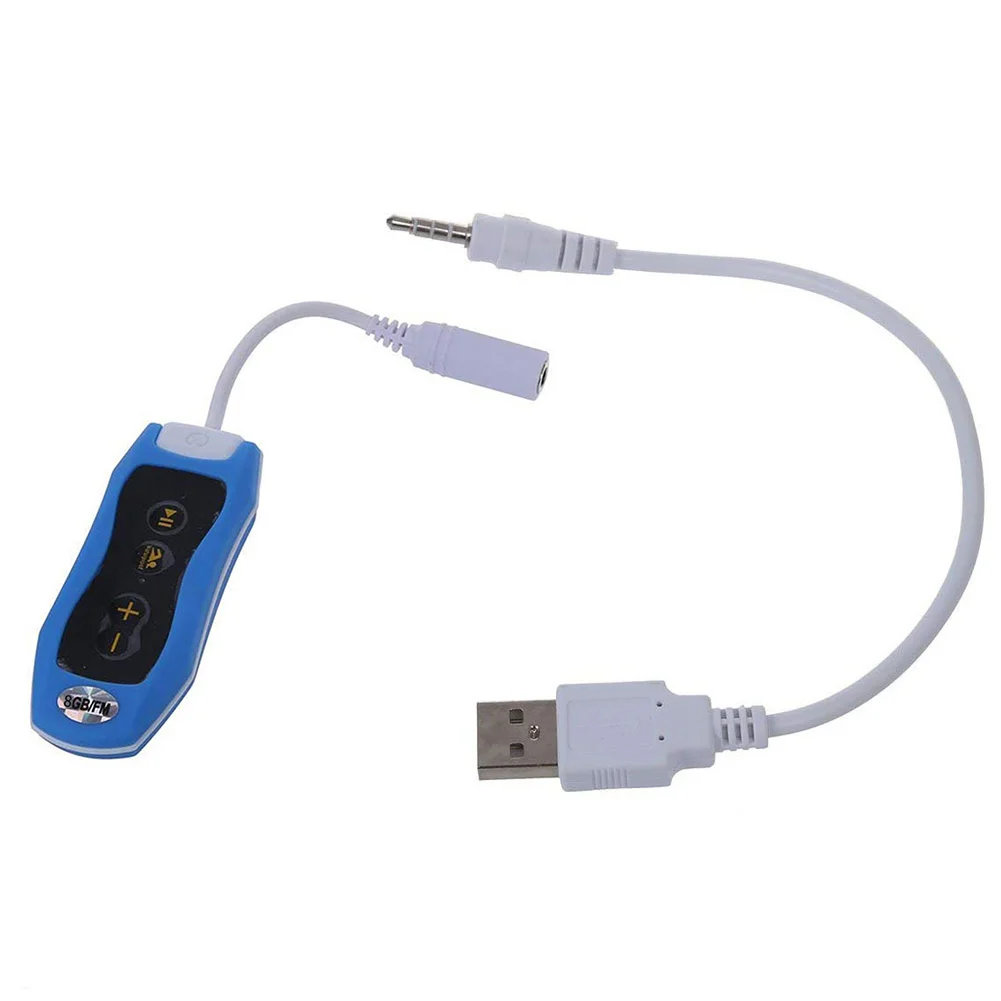 8 ГБ IPX8 USB мини с зажимом для плавания, серфинга, водонепроницаемая музыка, перезаряжаемая, для дайвинга, fm-радио, для спорта на открытом воздухе, портативный mp3-плеер