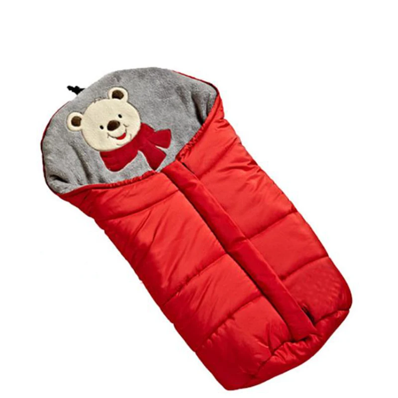 Зимняя сумка для детской коляски конверт новорожденного 82*45*38 см теплая прогулочная коляска спальный мешок зимний для ребенка