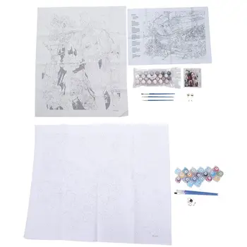

2 Set DIY Oil Painting Paint By Number Kit Ie Drawing on Canvas Chinese Classical Beauty & Garden Goddess