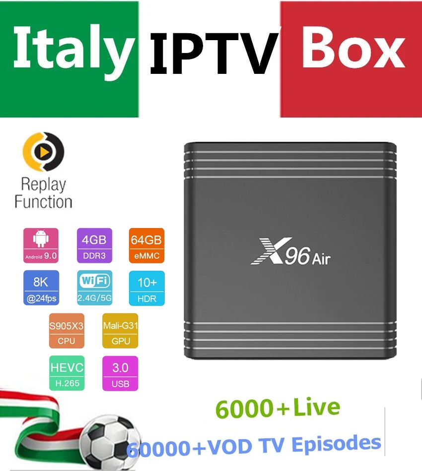 GOTiT Испания IP ТВ коробка X96 воздуха UHD Smart Android ТВ коробка+ 6000 в прямом эфире супер iptv Европа Албания Португалия Германия взрослых IP ТВ