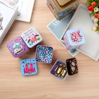 

5pcs Candy Box Square Tinplate Empty Tins Storage Jar Sealing Box for Jelwery Pill Tea Sweet Wedding Party Favors Gifts Boxes