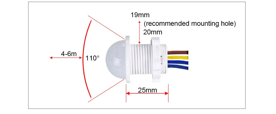 Mini Closet PIR Sensor Detector Smart Switch 110V 220V LED PIR Infrared Motion Sensor Detection Automatic Sensor Light Switch (4)