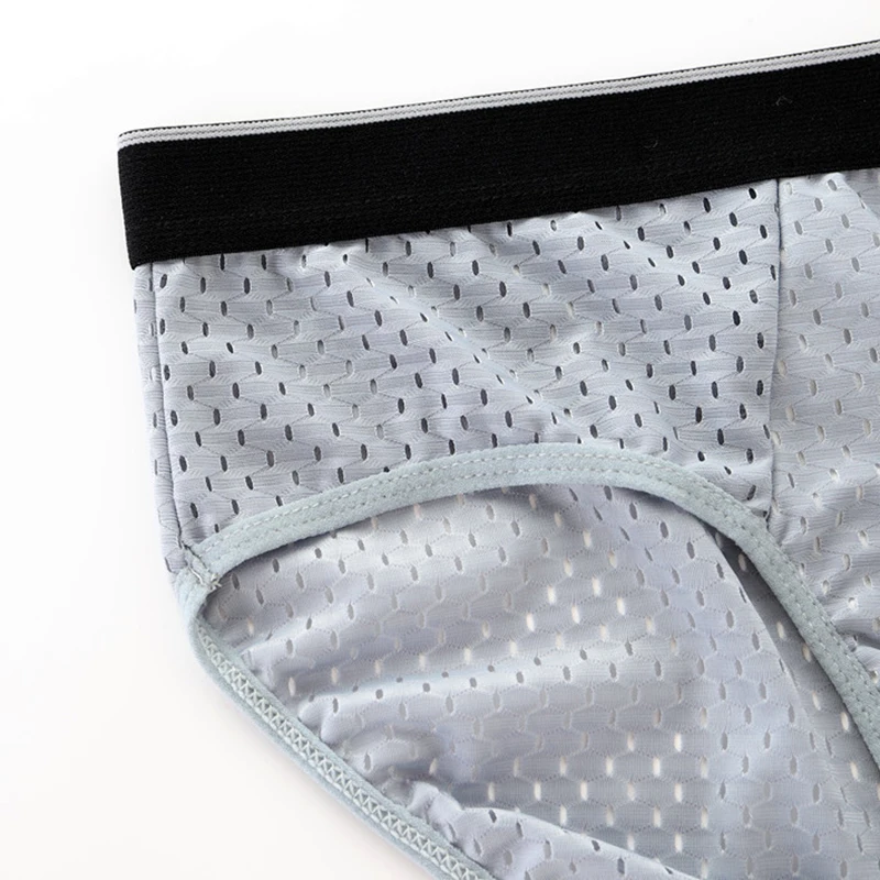 4Pcs/Lot New Men's Underwear Large Size Men Panties Ice Silk Soft Comfortable Breathable Mesh Men's Briefs