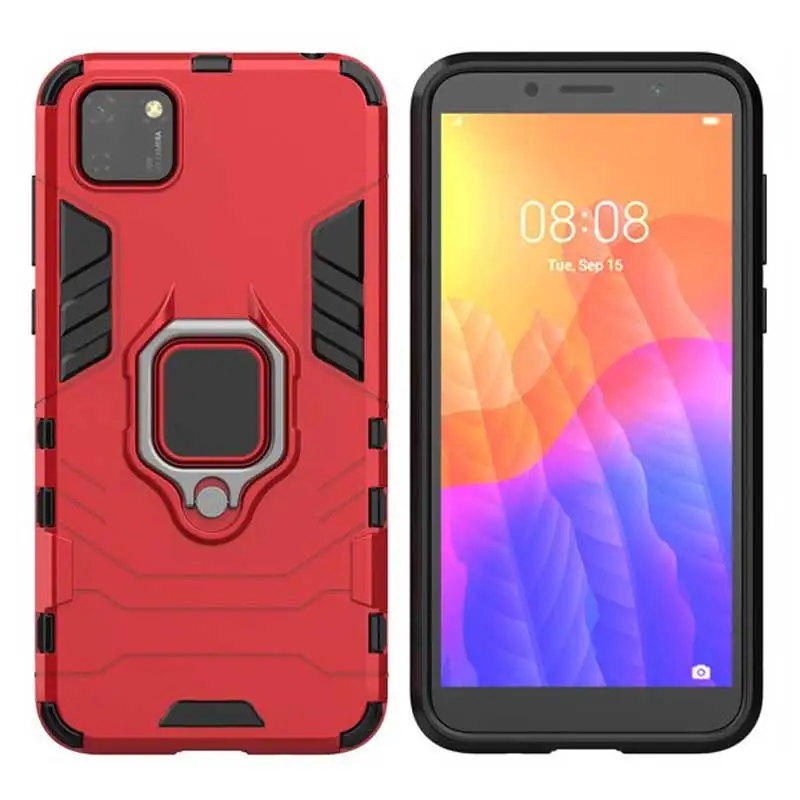 

Huawei Y5P Case Luxury Armor Shockproof Phone Case For Huawei Y5p Soft Silicone + Hard PC Heavy Protection Back Cover 5.45 inch
