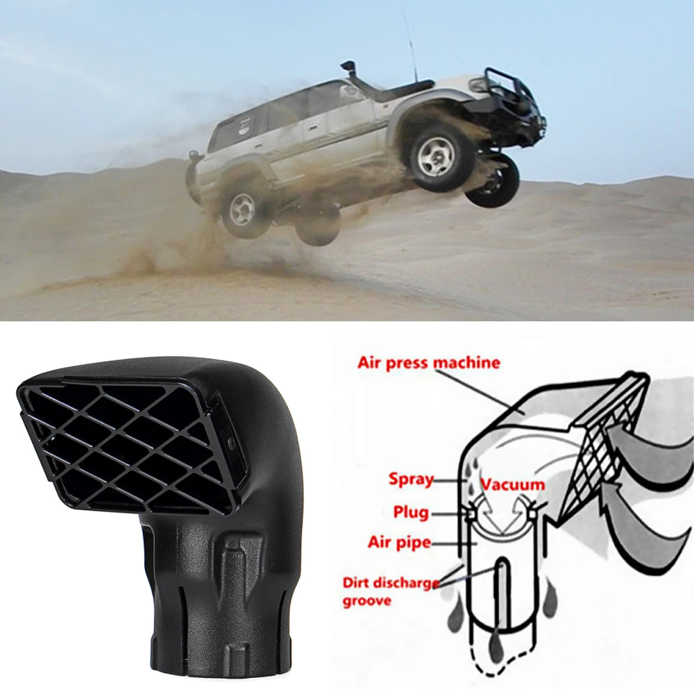 Air Ram Snorkel головки Топ 3,5 ''Подходит для TOYOTAs Landcruiser VDJ76/78/79