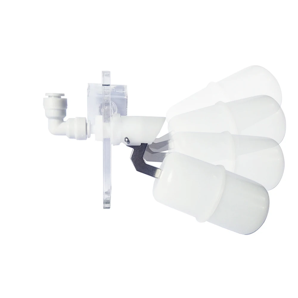 White New Aquarium Float Valve Kit Water Float Valve Kit for Water Trough Fountain Aquarium Chicken Dog Horse Cattle Waterer - Color: White