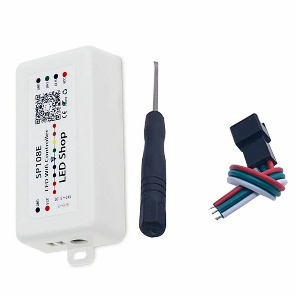 SP108E DIY смартфон wifi волшебный светодиодный контроллер RGB WS2811 WS2812B DC5-24V Регулируемый диммер 2048 пикселей аксессуары