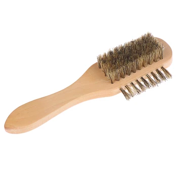 

Quality 1Pcs Polishing Scrub Hair Brush Wooden Handle Double-sided Horse Hair Long-Handled Multi-functional Shoes Brush