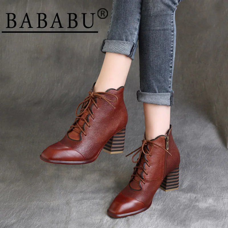 

2019 autumn and winter new British style retro leather side zipper thick with single shoes with ankle boots ankle boots children