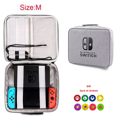 S/M/L Серые сумки для хранения для nintendo Switch консольные аксессуары дорожная сумка для NS защитный чехол-водонепроницаемый - Цвет: M