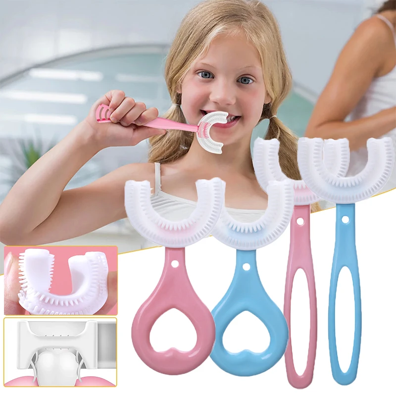 Child training toothbrush combination infant soft teeth brush care silicone  GQ 