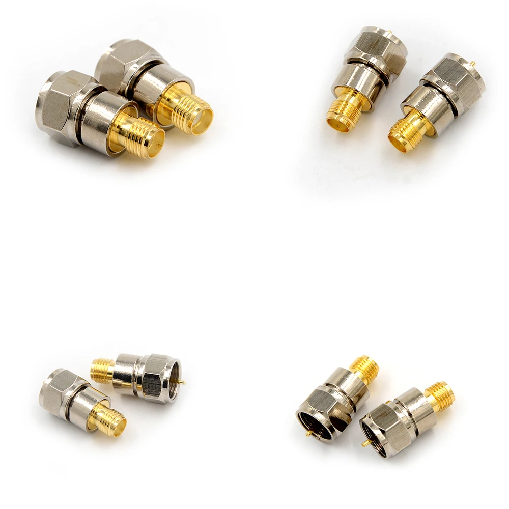 

1PCS F Type Male Plug To SMA Female Jack Straight RF Coaxial Adapter Connector F Male To SMA Female Jack Adapter