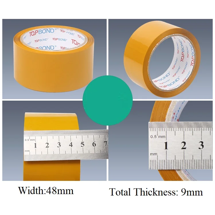 Yellow Parcel Box Adhesive Tapes 48mm19mm Silent Packing Tape Noiseless Strong Viscosity No Odor Environmental Protection Tape Wholesale (4)