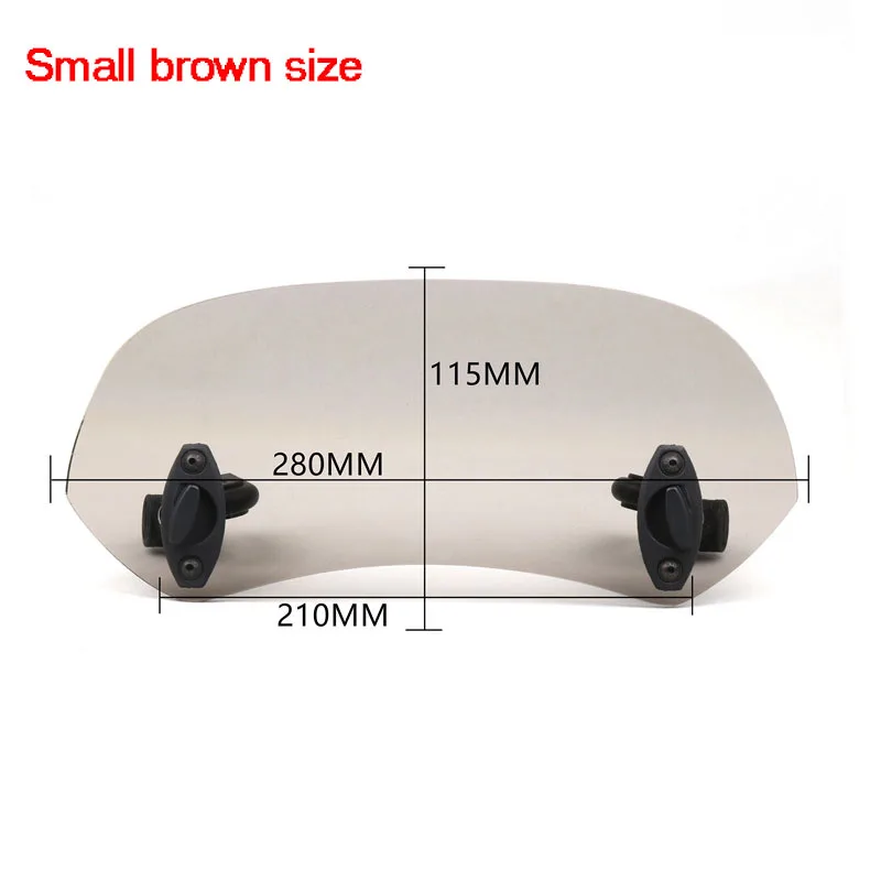 Universal Motorcycle Scooter Adjustable Clip On Windscreen Windshield Extension Spoiler Wind Deflector Adjustable Lockable