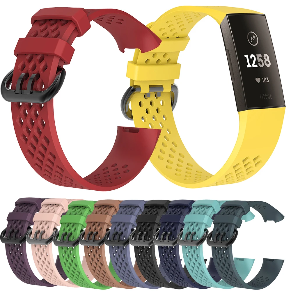 Essidi браслет ремешок для Fitbit Charge 3 4 Смарт Браслет Loop силиконовые часы замена |