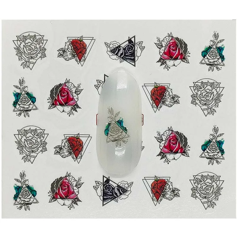 B15 Nail Sticker Feathe DIY Manicure Slider Embossed Adhesive Art Tips Decorations Decals | Красота и здоровье