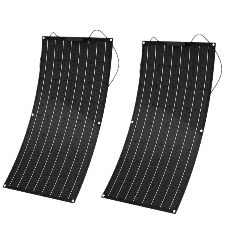 

ETFE integrated lamination semi-flexible panel solar customized solar panel battery charger 80W 12v