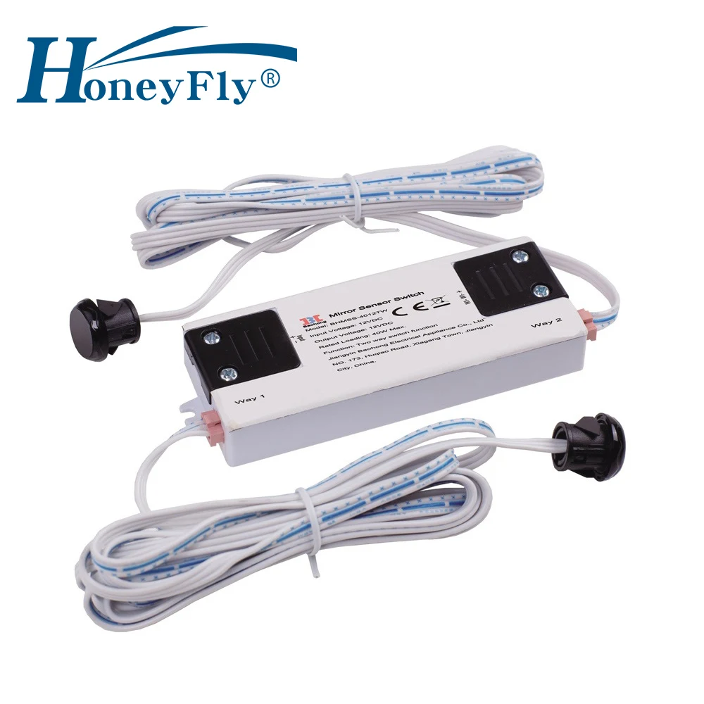 HoneyFly 특허받은 IR 센서 스위치, 2 조명 컨트롤러 스위치, 적외선 캐비닛 스위치, LED 조명용 DC 핸드 웨이브, 40W, 12V