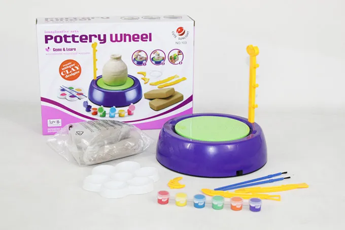 

Pottery Workshop Electric CHILDREN'S Toy Pottery Machine Clay Machine Handmade DIY Play House Clay Set