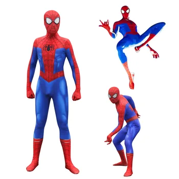 

Spider Man: Into the Spider-Verse Miles Morales Cosplay Costume Superhero Zentai Adults Kids Men Boy Spiderman Suit Bodysuit