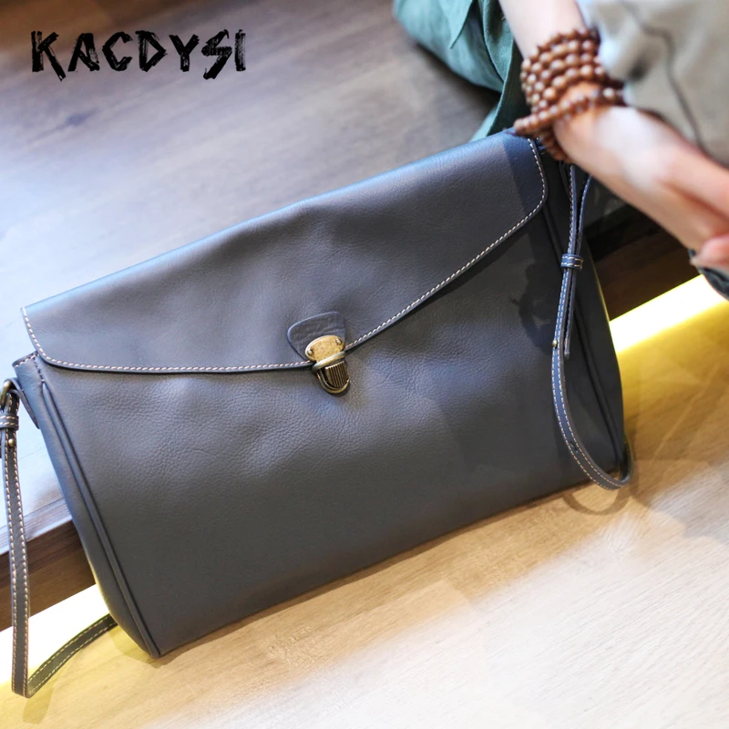 Nature Cow Leather Luxury Designer Fashion Lady Messenger Bags Quality Girls Shoulder Bag Simple Popular Satchel Purse Body Bags