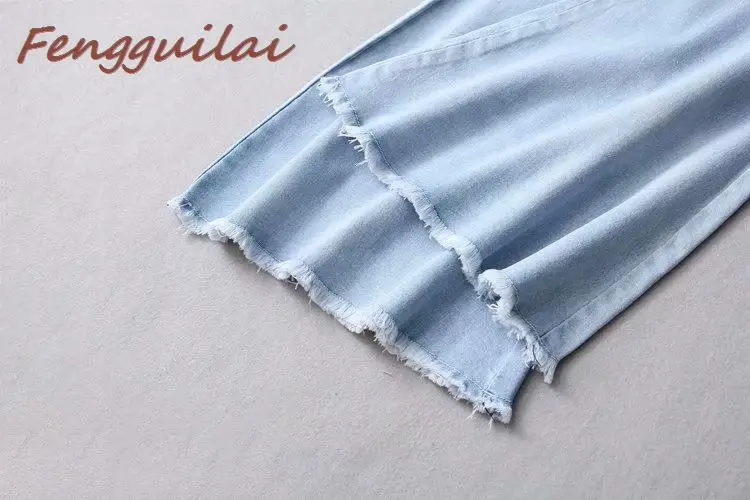 FENGGUILAI сексуальные повседневные расклешенные джинсы с высокой талией, узкие Женские винтажные широкие расклешенные джинсы, офисные женские джинсовые штаны