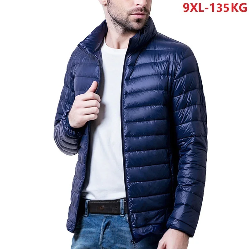 Большие размеры, большие мужские 7XL 8XL 9XL, зимние мужские куртки, парки, мужские теплые пальто, lightoutwear, темно-синий, теплый хлопок