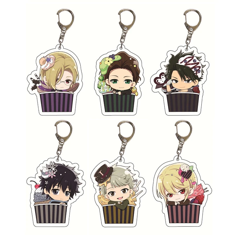 Anime Moriarty The Patriot Toy Pendant Keychain Double Sided Acrylic Key Chain Cartoon Figures Cosplay Ring Fans Collection | Украшения и