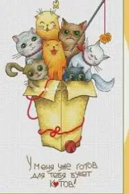 

Birds and Peach Blossoms and Birds Counted Cross Stitch Kit Cross stitch RS cotton with cross stitch The cat in the paper bag