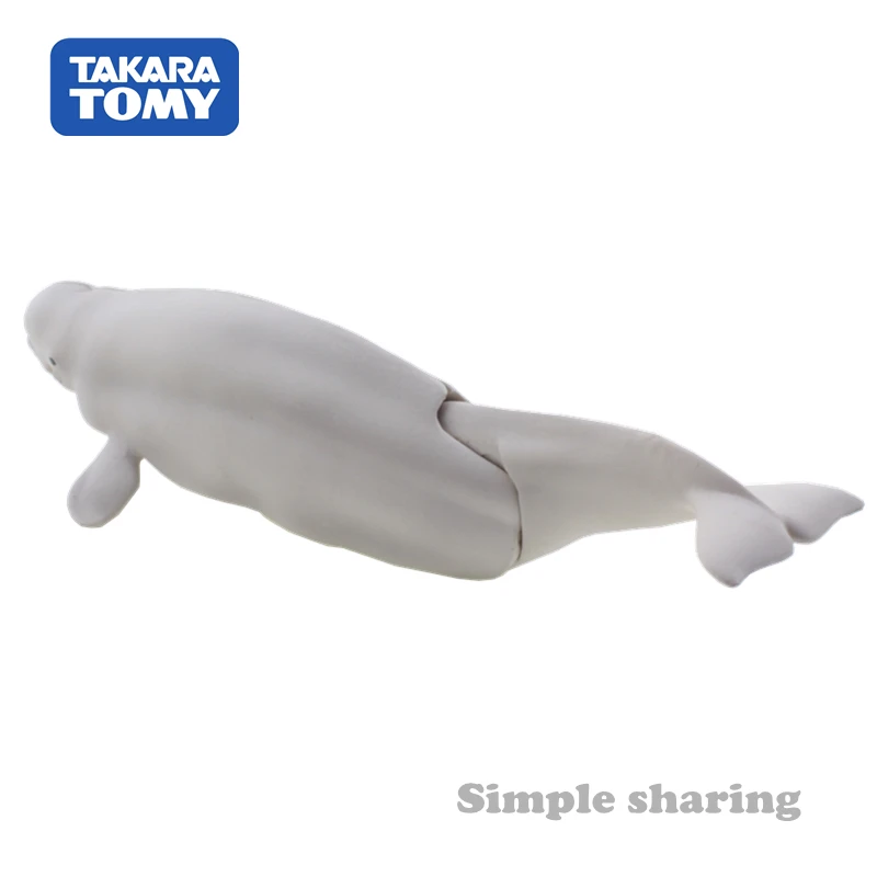 Takara Tomy ANIA Animal Advanture AS 16 Beluga Кит из смолы Детская образовательная мини фигурка
