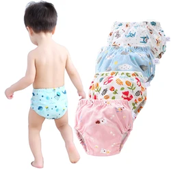 Calças de treinamento para bebês, calcinhas de algodão para bebês, fraldas reutilizáveis, fraldas de pano, lavável, roupas íntimas para crianças, troca de fraldas