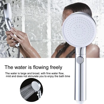 

3 Modes Handheld Shower Head Adjustable Flow Rate Home Modern For Bathroom Lightweight With On Off Switch High Pressure Durable