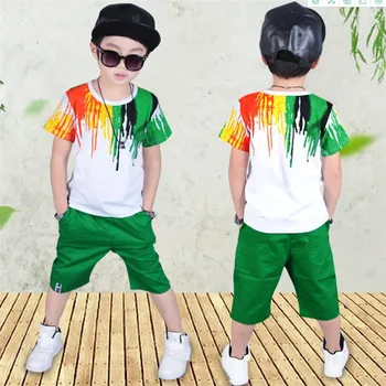 

Boy Clothes Summer Kids Sport Suit Two Piece Print T Shirt & Shorts Teenage Children Clothing Set for Boy 4 5 6 7 8 9 10 Years