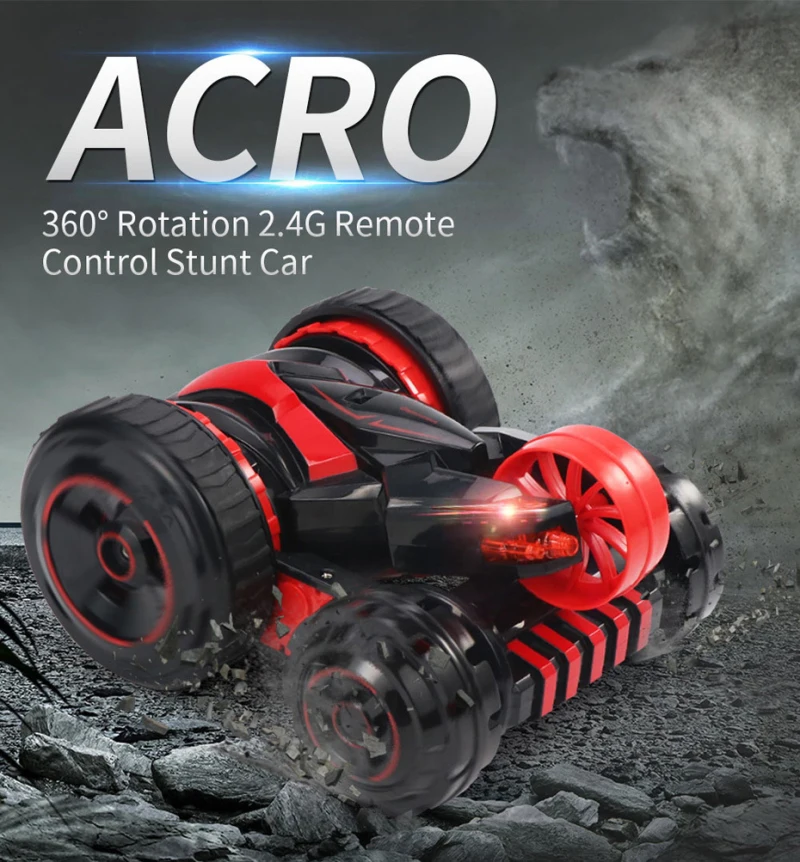 Умный один ключ деформации обратный RC автомобиль детская игрушка 2,4 г 360 градусов рулон двухсторонний привод трюк дистанционного управления игрушечный автомобиль