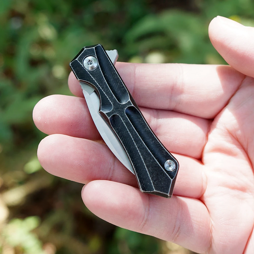 TwoSun Мини Micro S90V складной нож карманный нож Походный нож инструмент для выживания на открытом воздухе EDC быстрооткрывающиеся подшипники титановый TS41-UP
