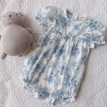 

2020 Wholesale Baby Girls Printed Romper Summer Cotton Babys Jumpsuits 6-24 Month PY772