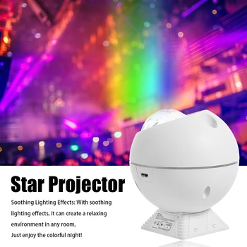 

With Remote Control Nursery Gift Lamp Stage LED Night Light Home Decor Kids Room Star Projector Romantic Portable Party Wedding