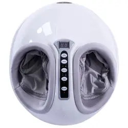 Высокое качество термопрокатки разминающий светодиодный дисплей давление воздуха расслабляющий Шиацу ног массажер 110 В США Plug белый