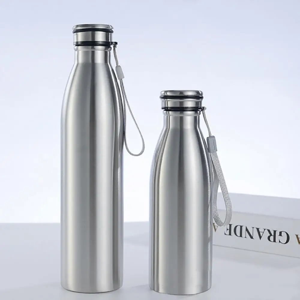 Stainless Steel Water Bottle Single Walled Vacuum Insulated Sports Metal Flask 