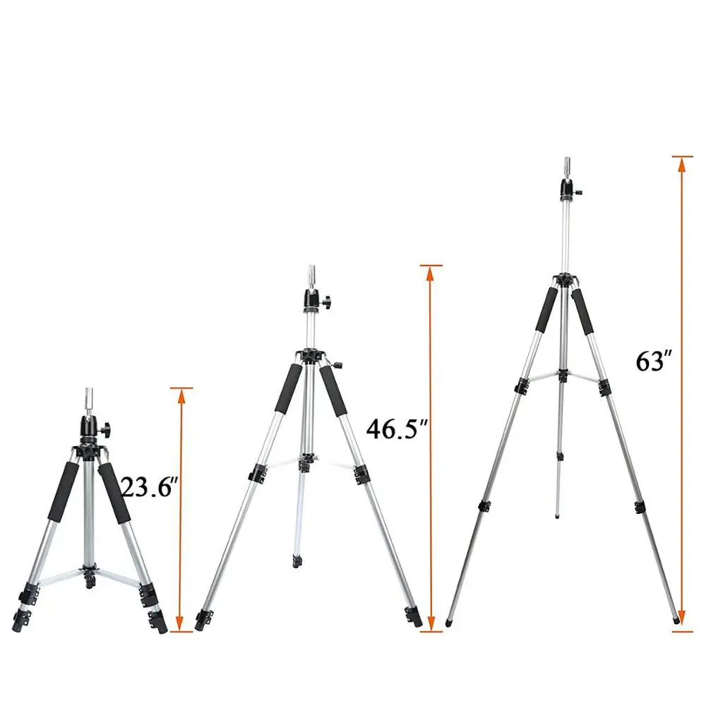 Rose Tripod Training Doll Head Mannequin Head Manikin Canvas Block Head Stand TRIPOD Aluminium Alloy Round Leg Strong Stable