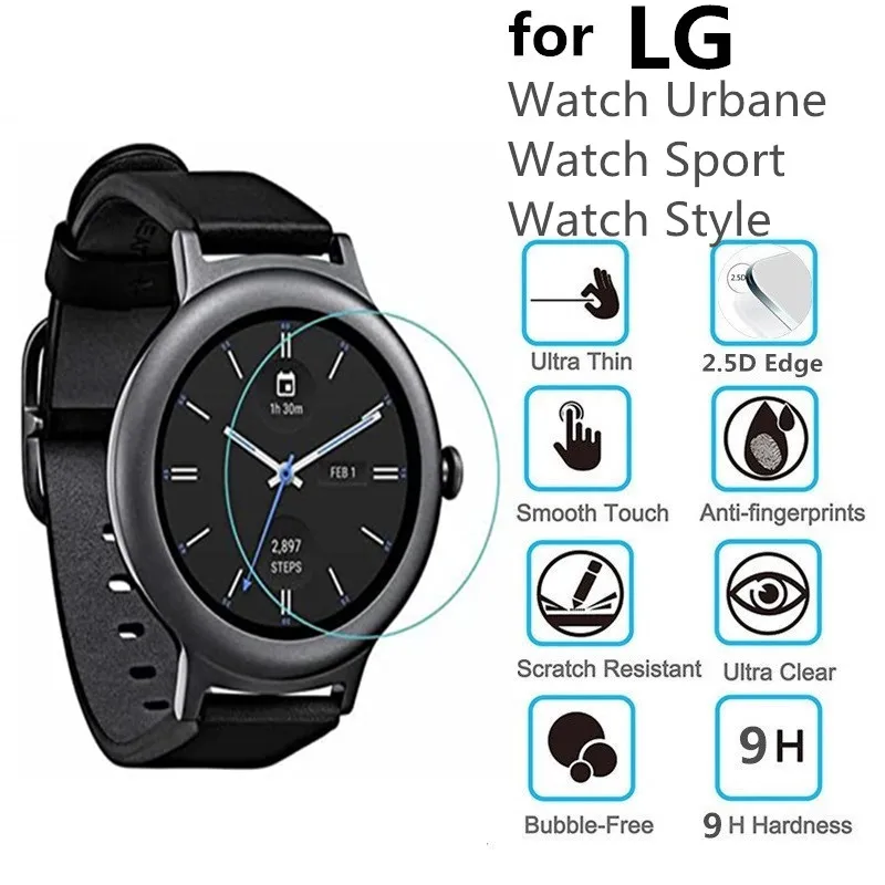 10 шт Закаленное стекло протектор экрана для LG Urbane круглые Смарт часы стиль