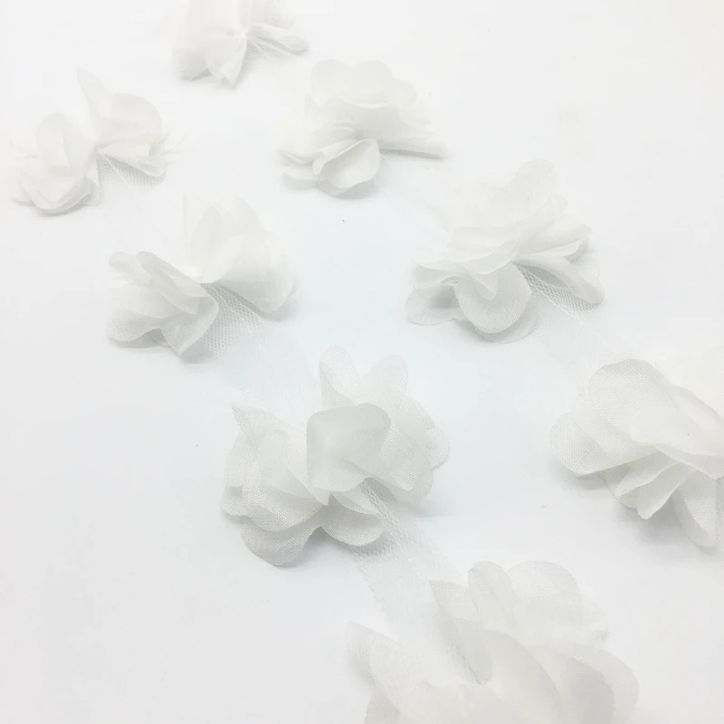 1yard 12pcs Chiffon Fabric for Wedding Dress DIY Sewing