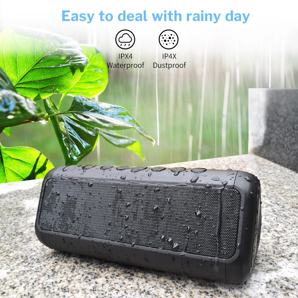 

Bluetooth Speaker Waterproof Portable Column Speakers with FM radio AUX TF Wireless Powerful Solar Stereo Music Loudspeaker Box
