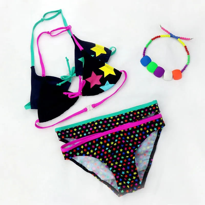 

New Style Children Cute Star Pattern Two-Piece Children's Bikini Swimsuit Girls Swimsuit