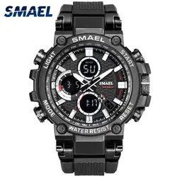 Мужские военные часы SMAEL часы Мужские Цифровые армейские часы Dual Time светодио дный светодиодный браслет relogio masculino1803 мужские часы спортивные